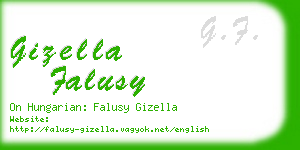 gizella falusy business card